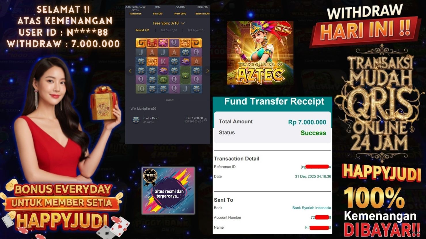 HAPPYJUDI JACKPOT SLOT TREASURES OF AZTEC